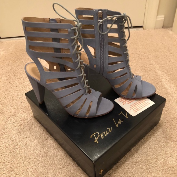 Pour La Victoire Cherri Banded Booties - Slate - Picture 1 of 5